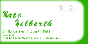 mate hilberth business card