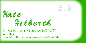 mate hilberth business card